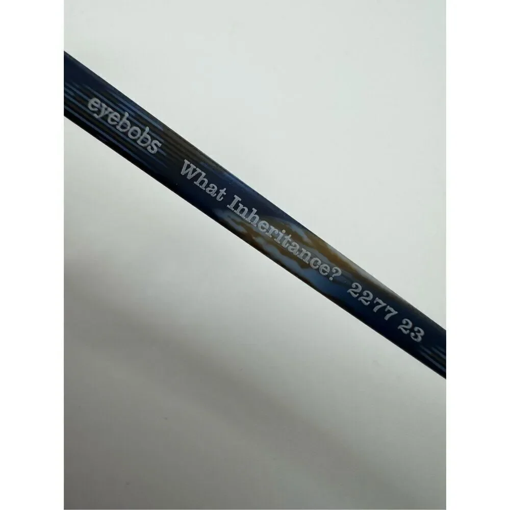 eyebobs What Inheritance? Reading glasses strength 1.00 blue brown pattern new w